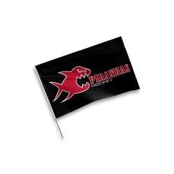 Piranhas - Stabfahne schwarz - C-Logo - 40x60cm